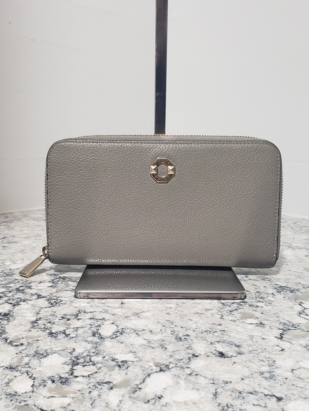 Furla XL Zip-Around Pebbled Leather Wallet